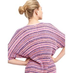 Gap Women's Large Batwing Multicolor Open Front Cardigan Sweater Kitschy Ribbed